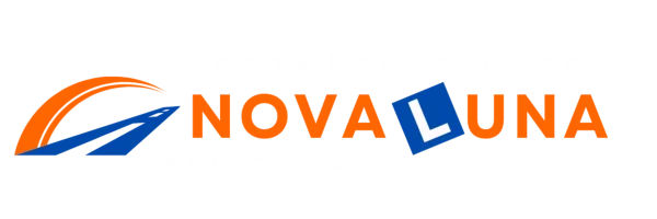Logo Auto škola Luna sa bojelim textom